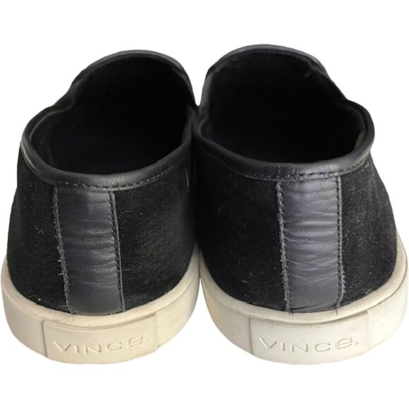 Vince Preston Slip on Suede Sneakers - Black - 9 - Picture 5 of 10